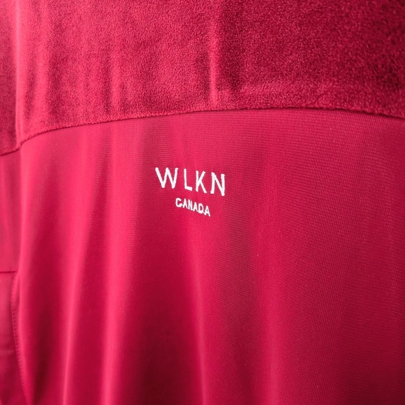 WLKN Burgundy Oversized Hoodie with Embroidered Logo – Size XS #132 - Picture 3 of 7